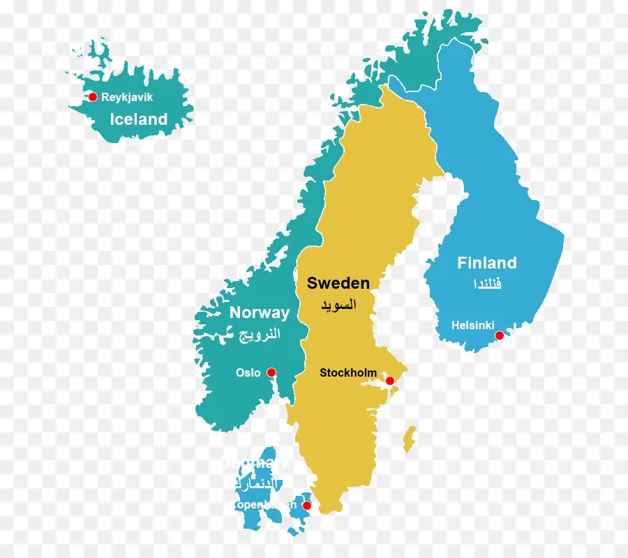 Suède，Carte PNG