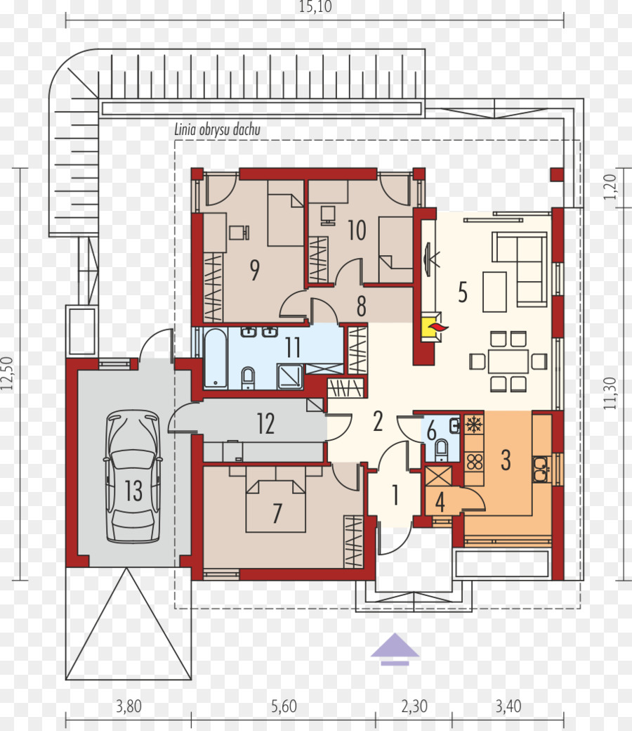 Plan D étage，Maison PNG