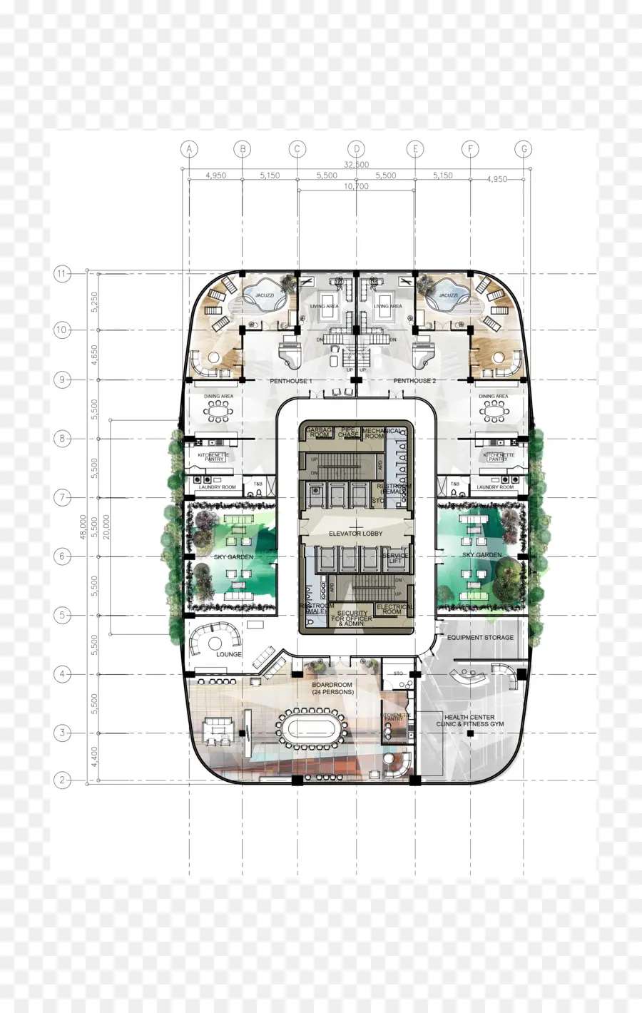 Plan D'étage Du Bâtiment，Conception PNG