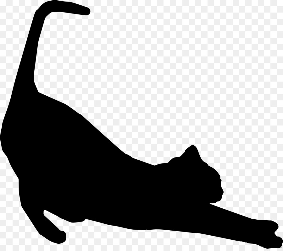 Silhouette De Chat Noir，Animal De Compagnie PNG