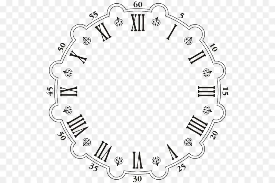 Cadran D'horloge，Chiffres Romains PNG