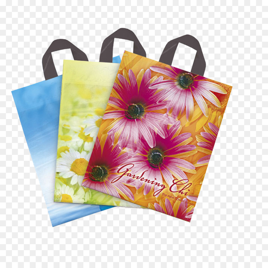 Sacs à Provisions，Fleurs PNG