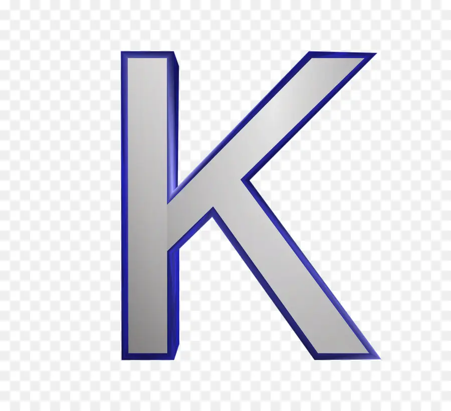 Lettre K，Bleu PNG