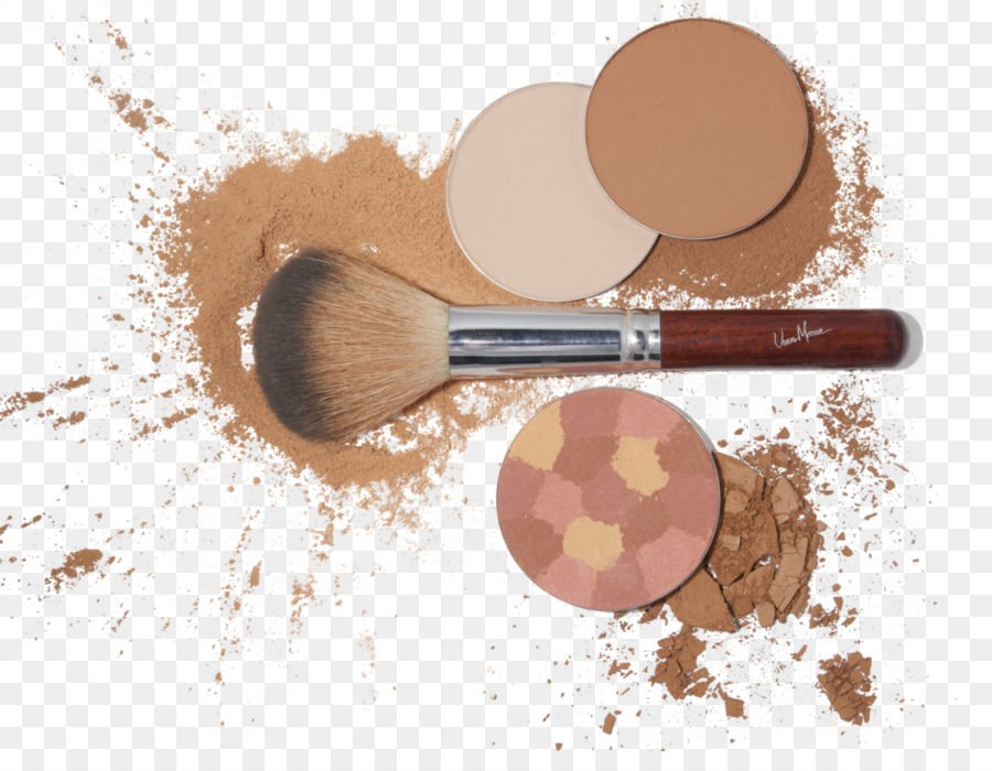 Pinceau Et Poudres De Maquillage，Brosse PNG