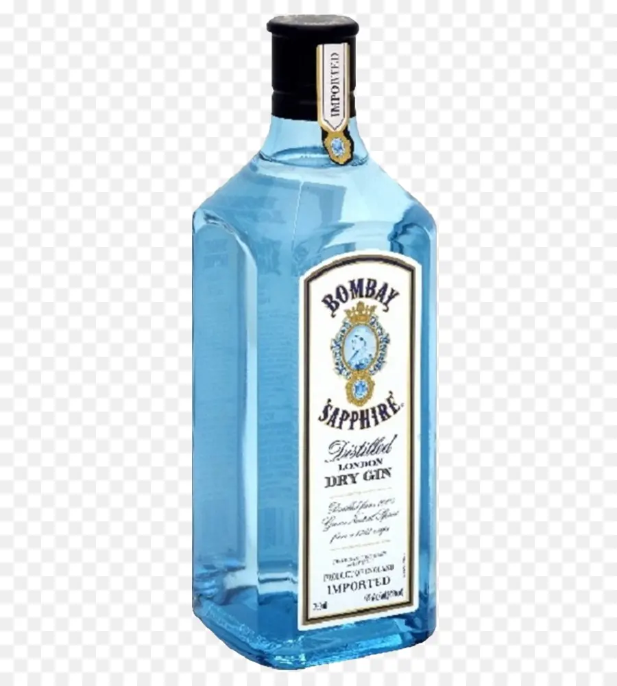 Bouteille De Gin Bleu，Alcool PNG