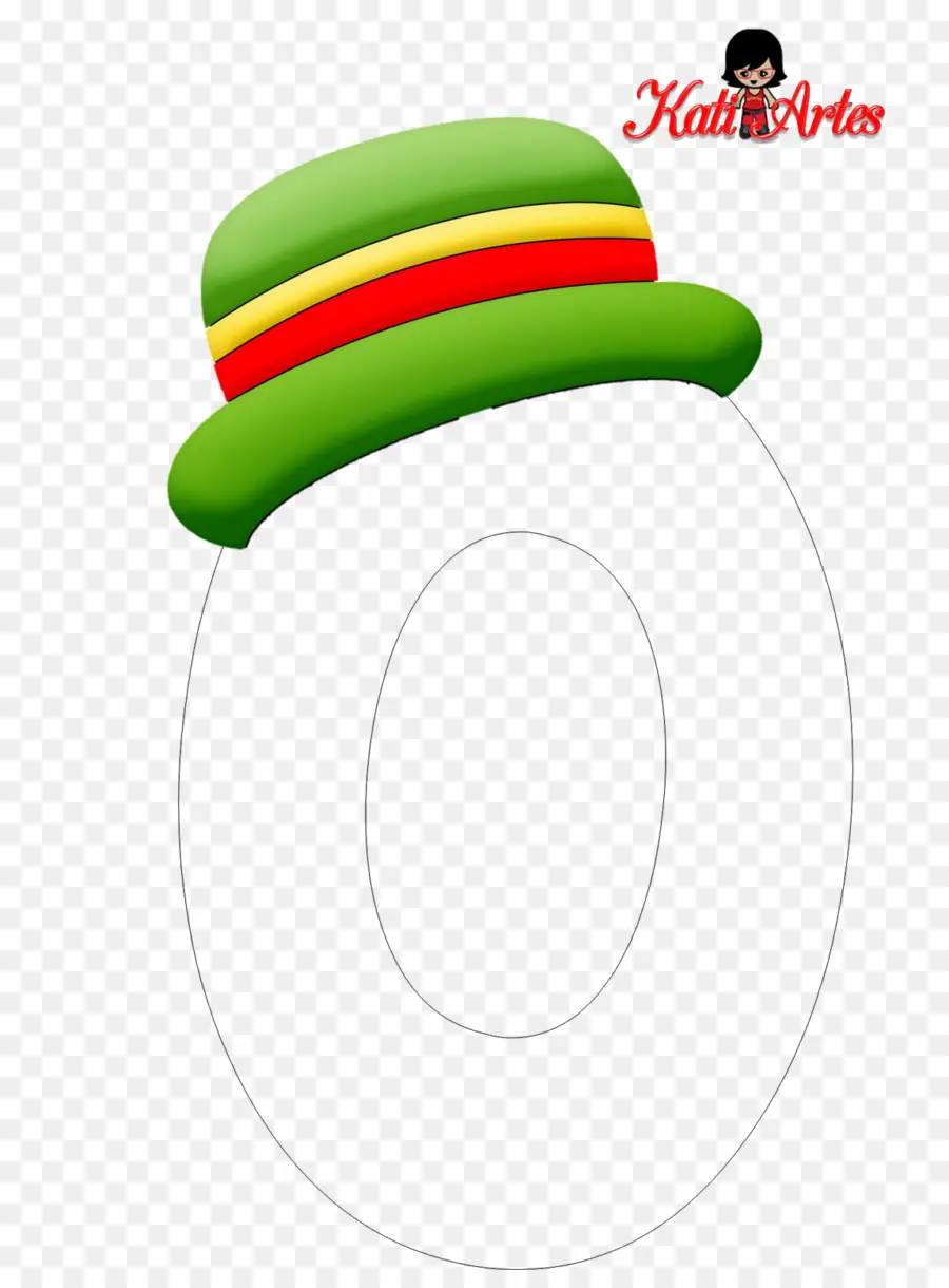 Chapeau Vert，Lettre O PNG