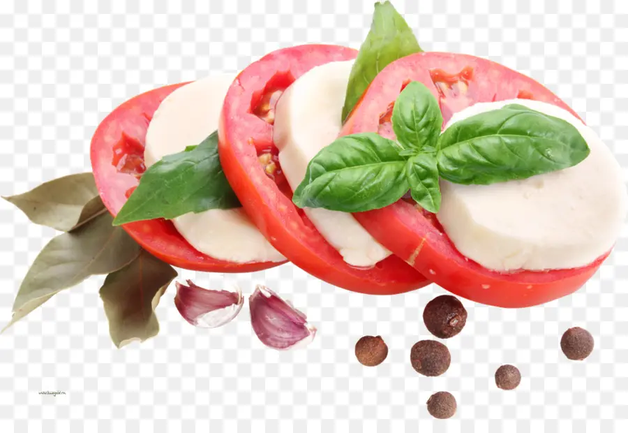 Tomate Et Mozzarella，Basilic PNG