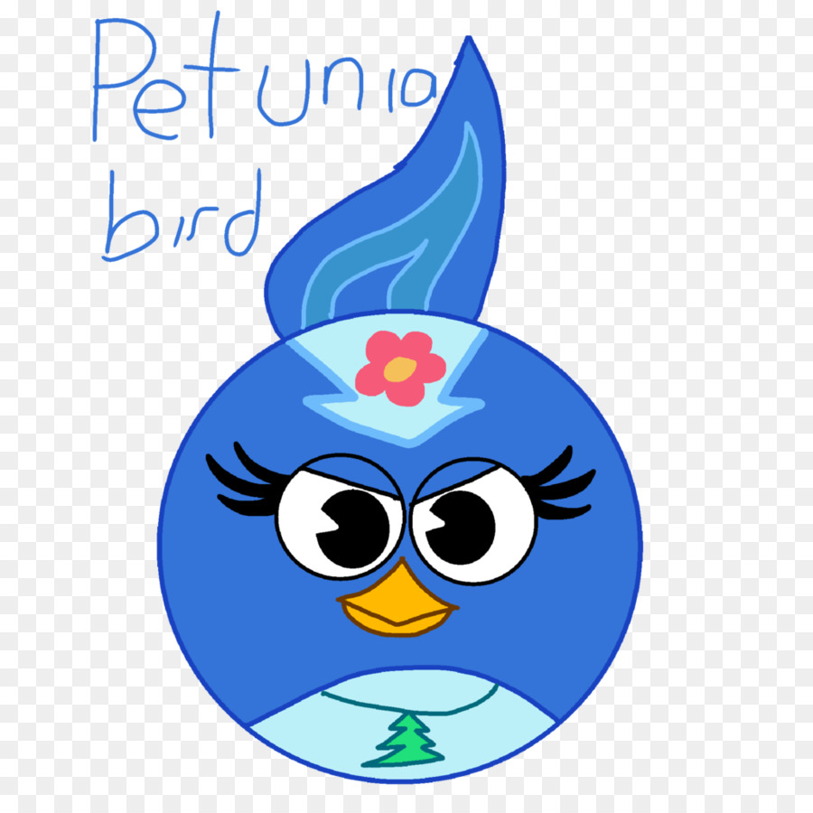 Oiseau Pétunia，Bleu PNG