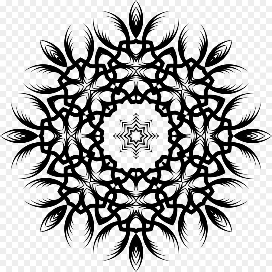 Mandala Noir，Modèle PNG