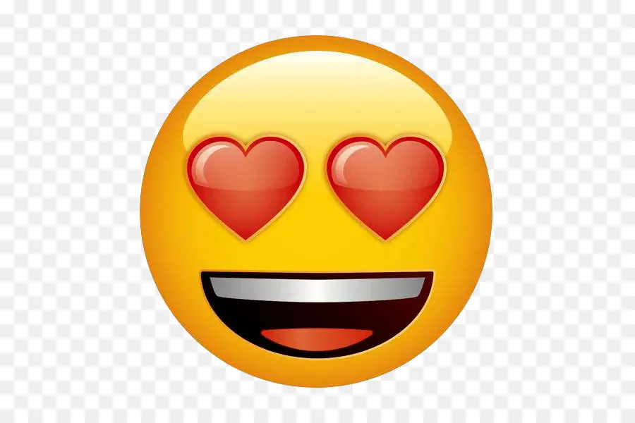 Emoji Yeux De Coeur，Amour PNG