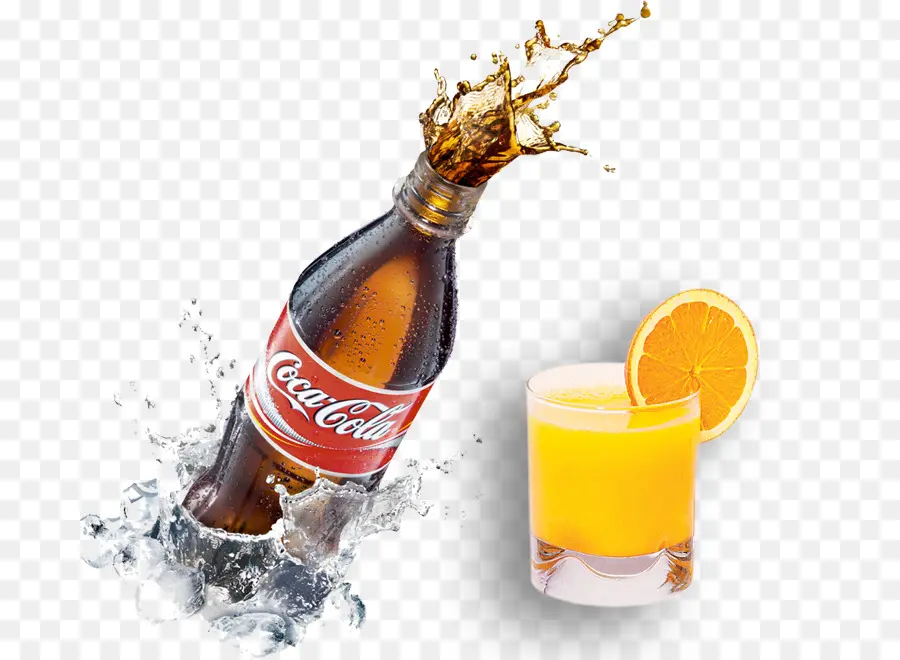 Coca Cola Et Jus D'orange，Boissons PNG