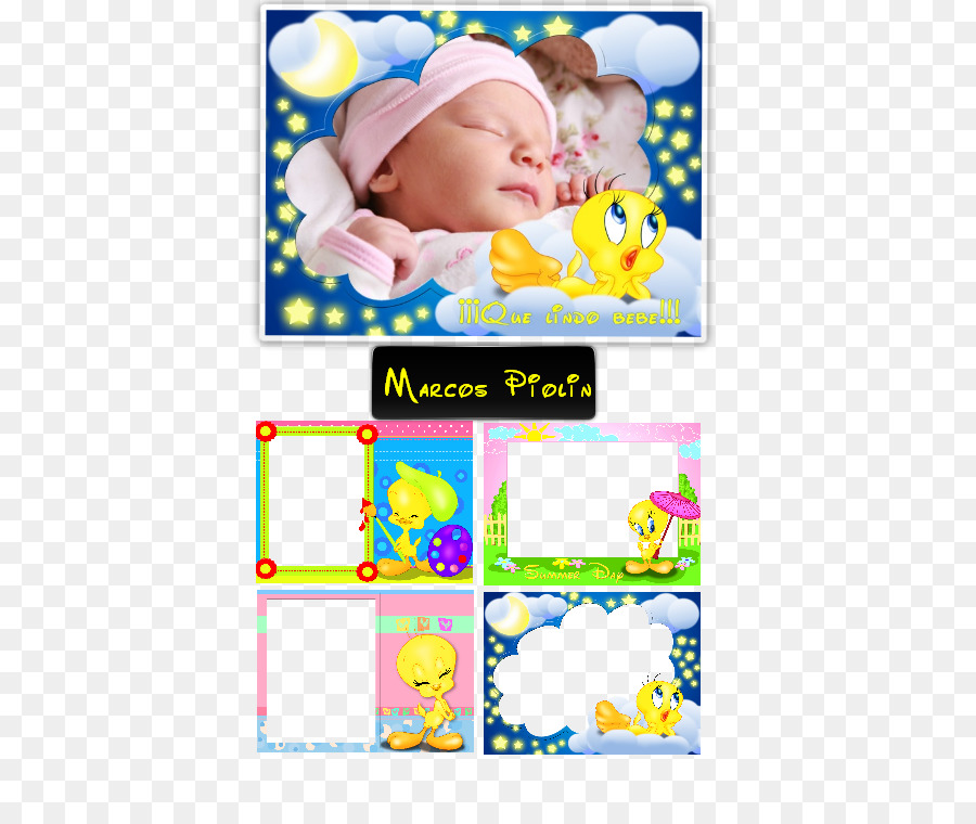 Bébé Avec Tweety Bird，Nouveau Né PNG