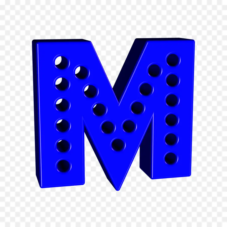 Lettre Bleue M，Alphabet PNG