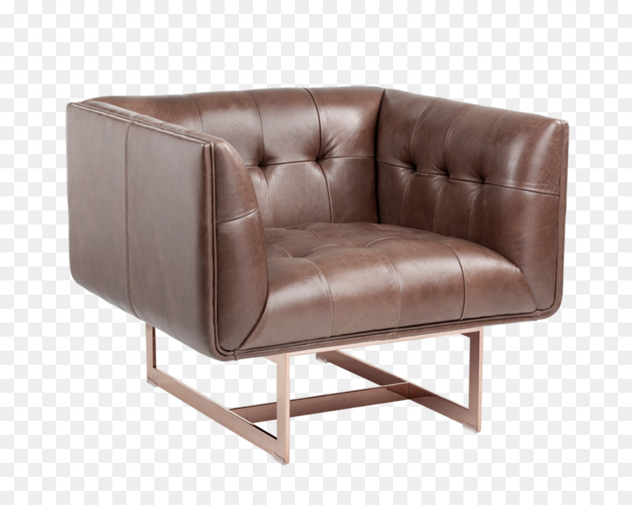 Fauteuil En Cuir，Brun PNG