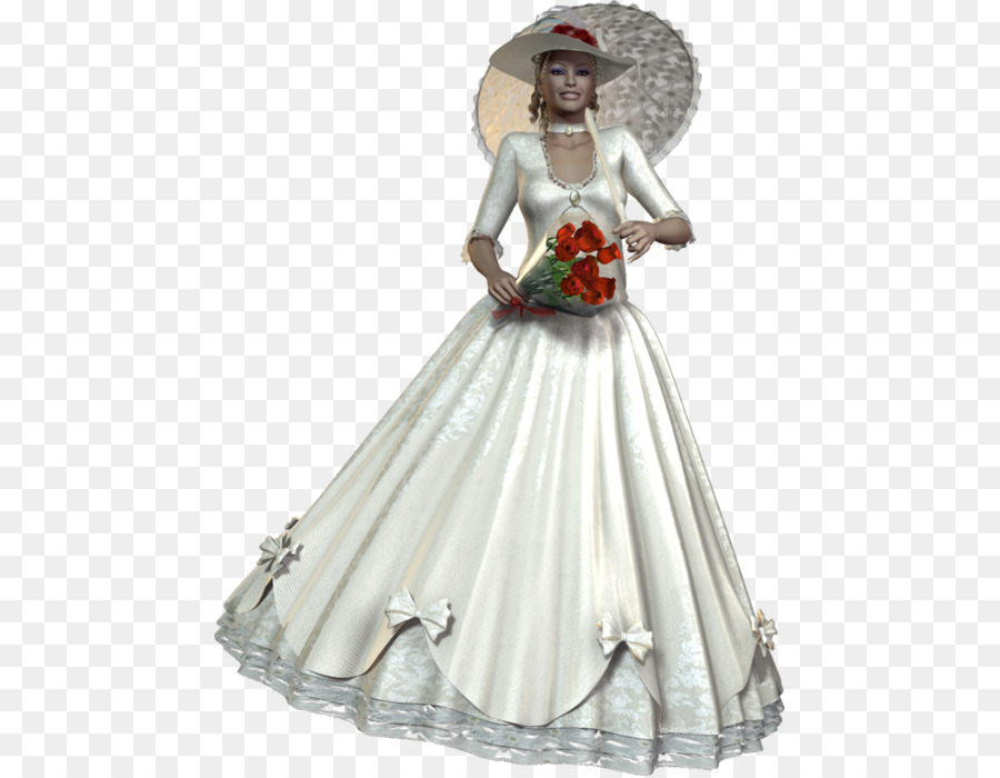 Robe De Mariée Blanche，Mariée PNG