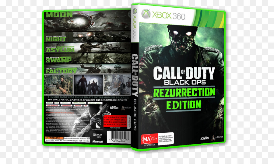 Xbox 360，Appel De Duty Black Ops PNG