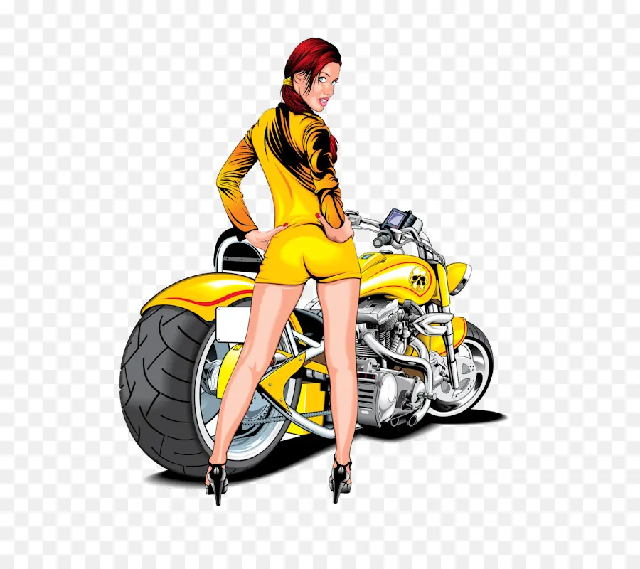 Moto Jaune，Femme PNG