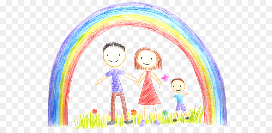 Dessin De Famille，Arc En Ciel PNG