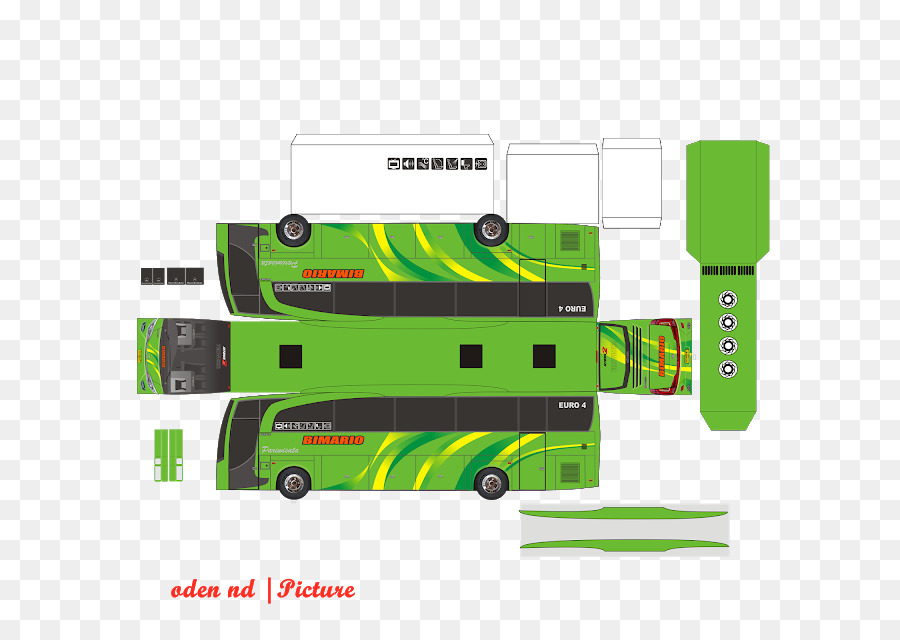 Modèle De Bus，Vert PNG