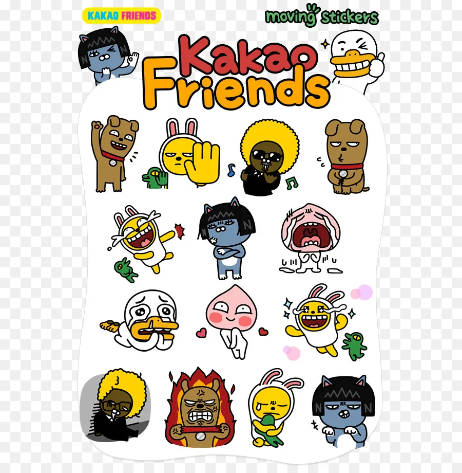 Autocollants Amis Kakao，Personnages PNG