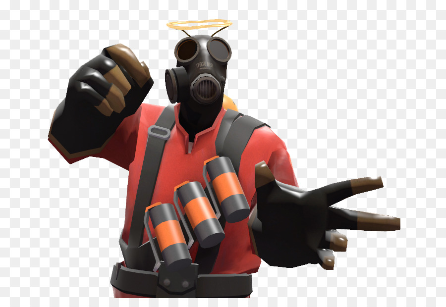 Personnage Pyro Rouge，Masque à Gaz PNG