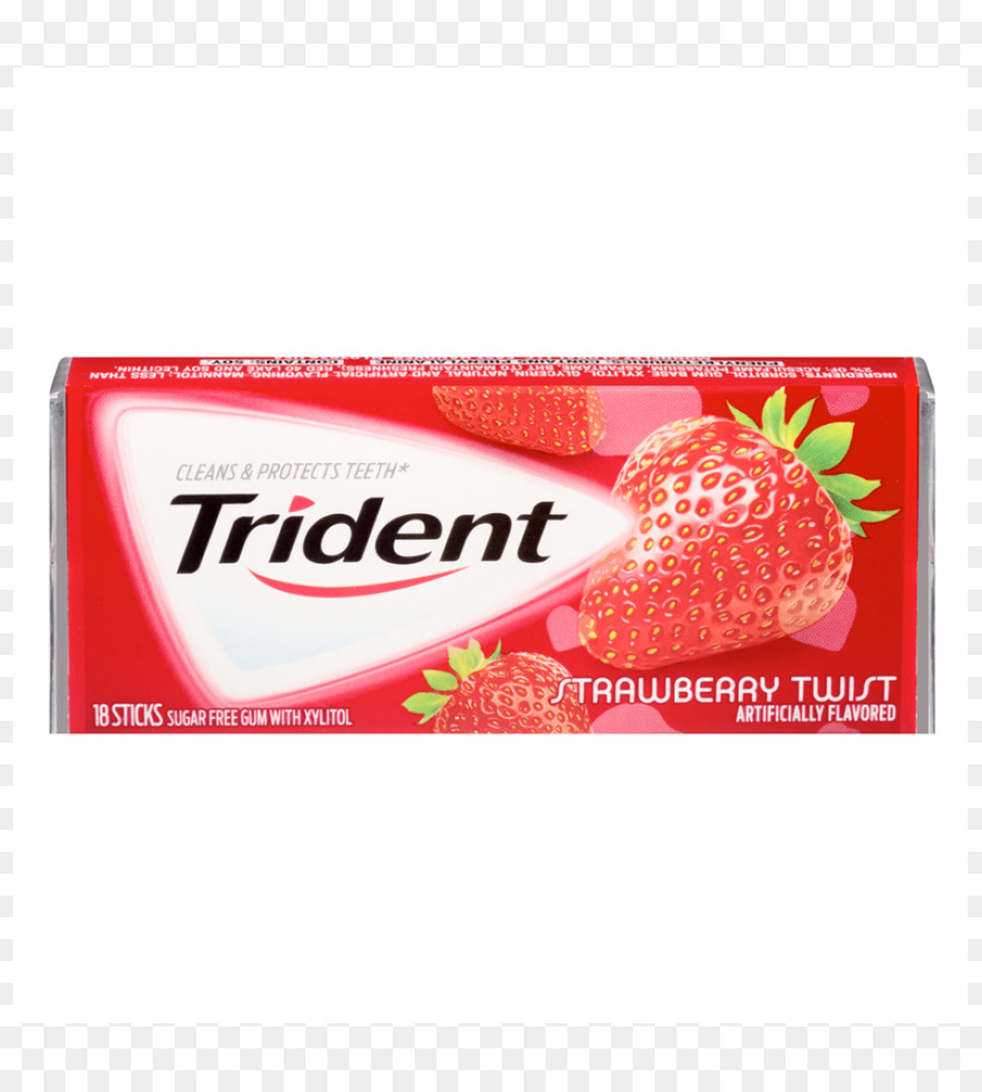 Gomme Trident，Fraise PNG