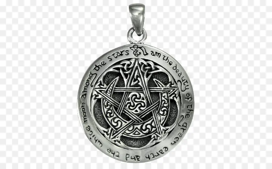 Pendentif Pentagramme，Argent PNG