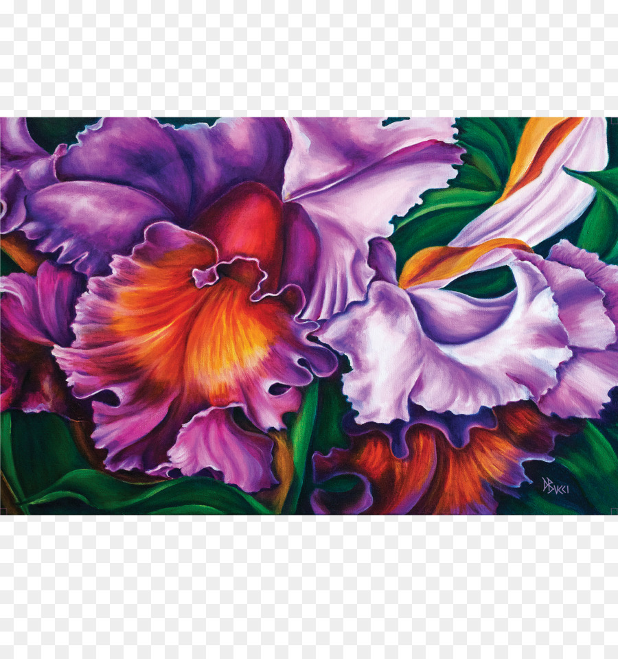 Peinture，Des Orchidées Cattleya PNG