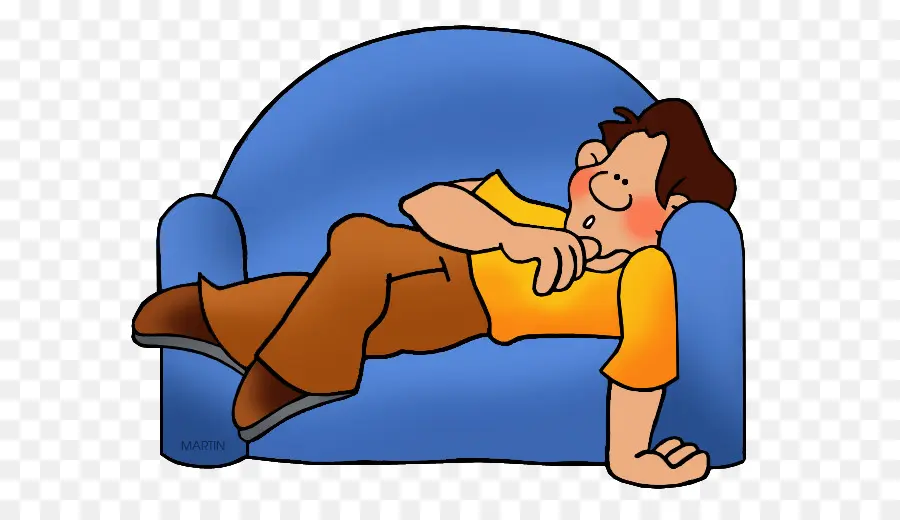 Homme Sur Le Canapé，Relaxant PNG