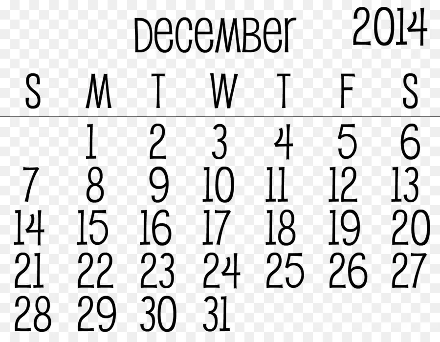 Calendrier，Décembre PNG