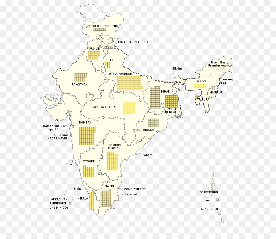 Les états Et Territoires De L Inde，Carte PNG