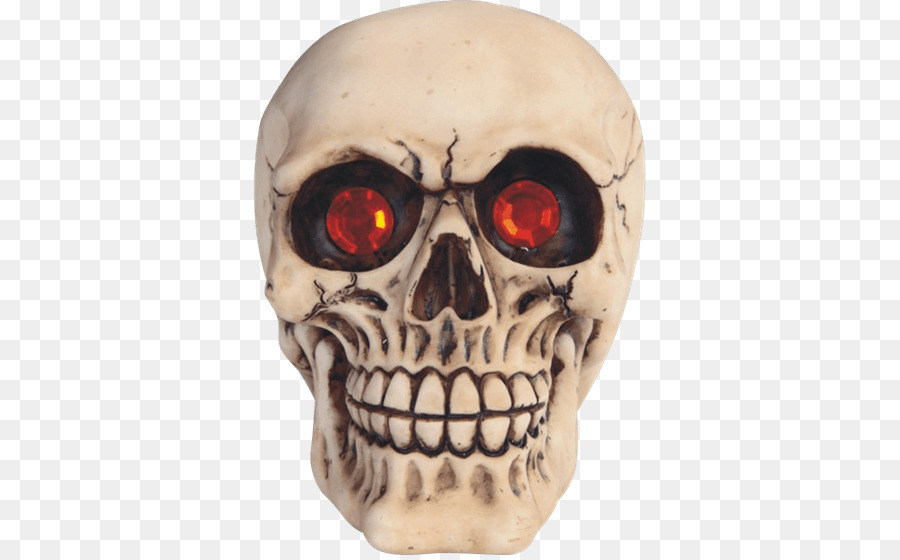 Crâne Aux Yeux Rouges，Halloween PNG