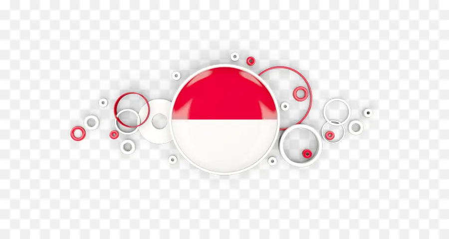 Drapeau Rouge Et Blanc，Cercle PNG