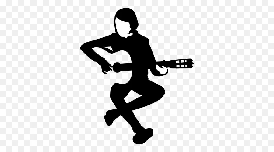 Silhouette De Guitariste，Musique PNG