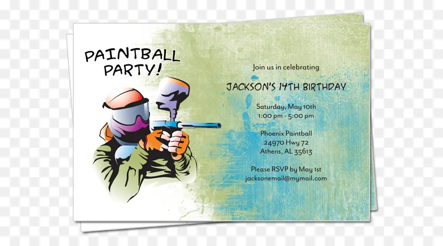 Invitation à Une Fête De Paintball，Anniversaire PNG