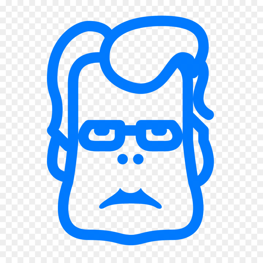 Icône De Visage Bleu，Dessin Animé PNG