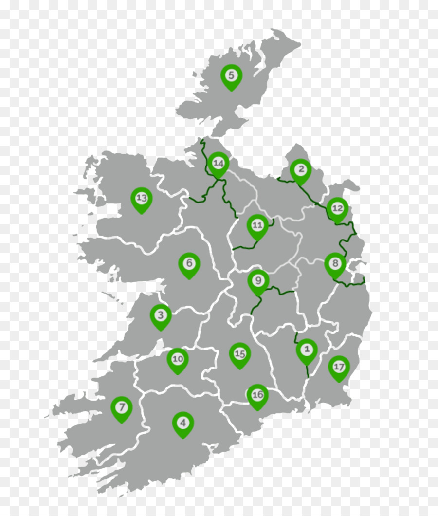 L Irlande，Carte PNG