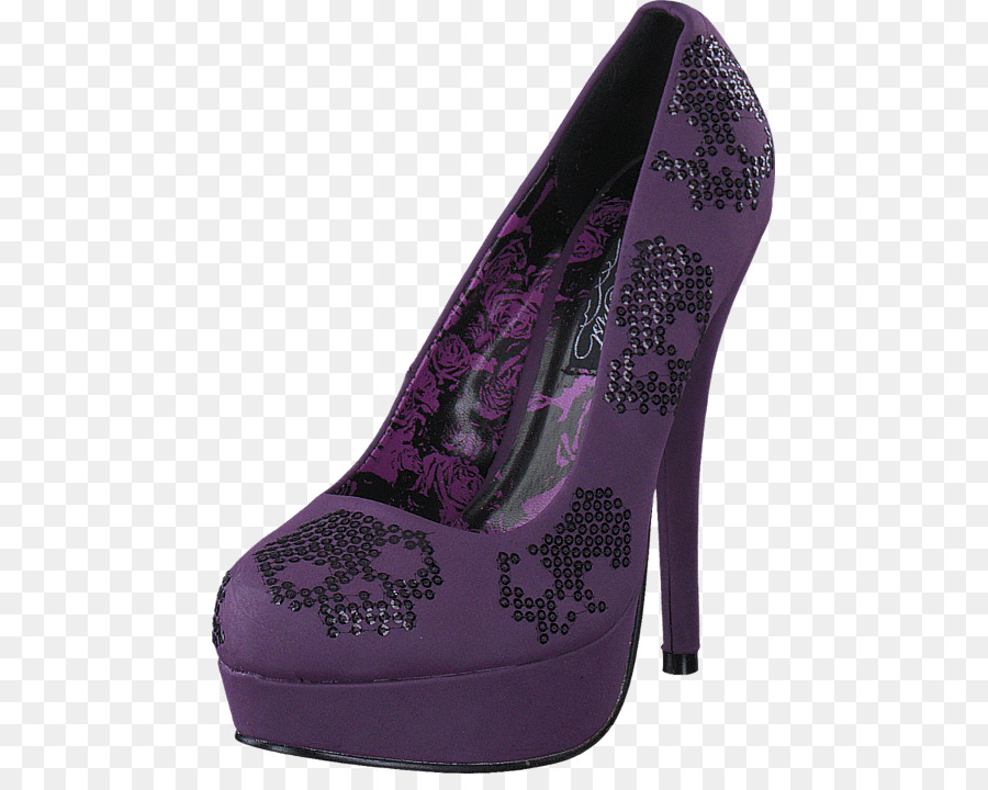 Talon Haut Violet，Chaussure PNG