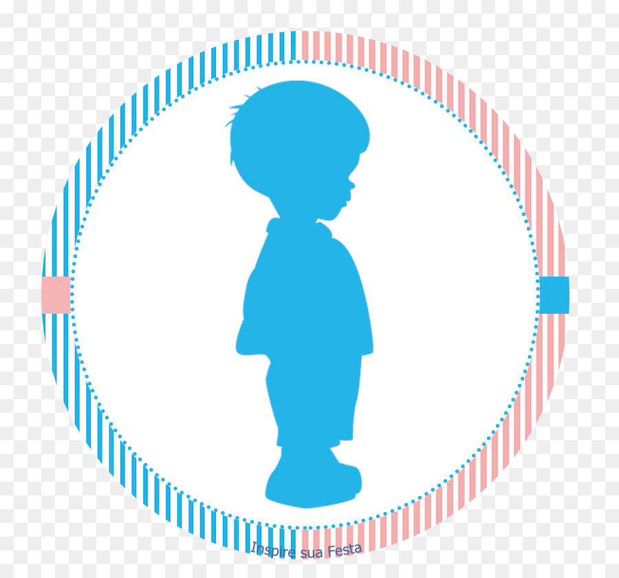 Silhouette D'enfant，Bleu PNG