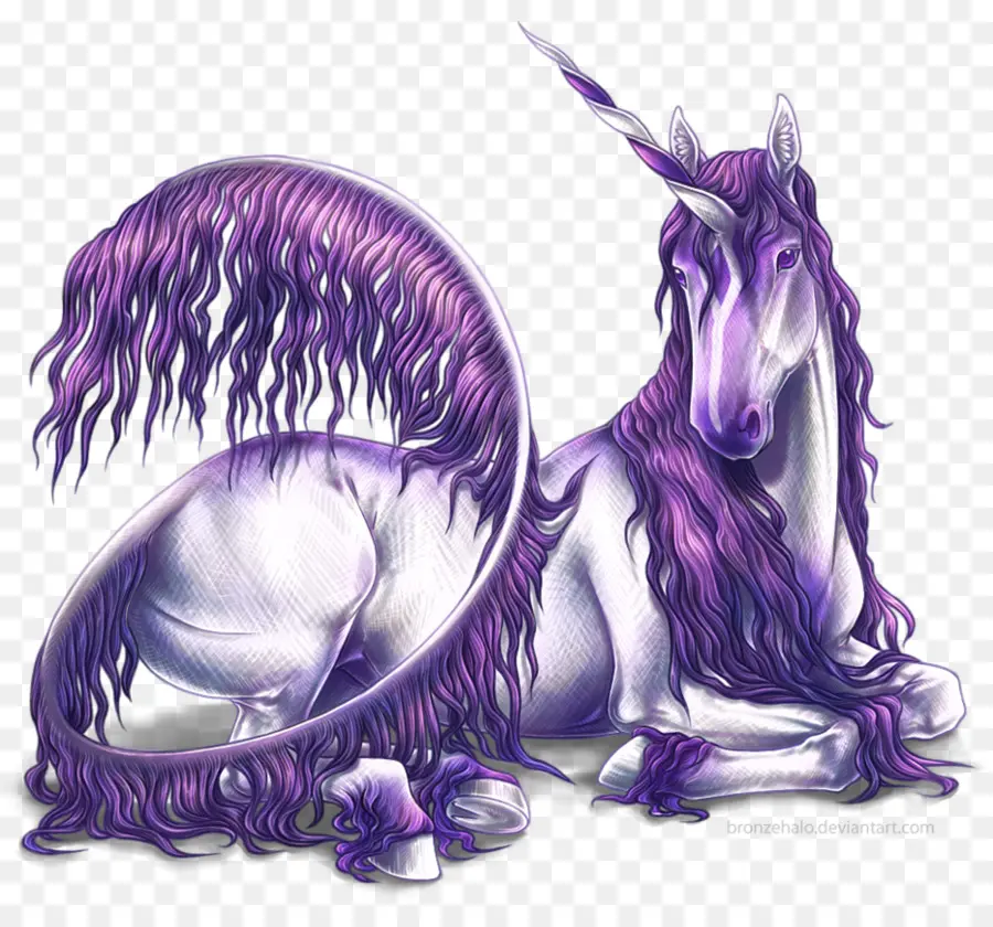 Licorne，Violet PNG