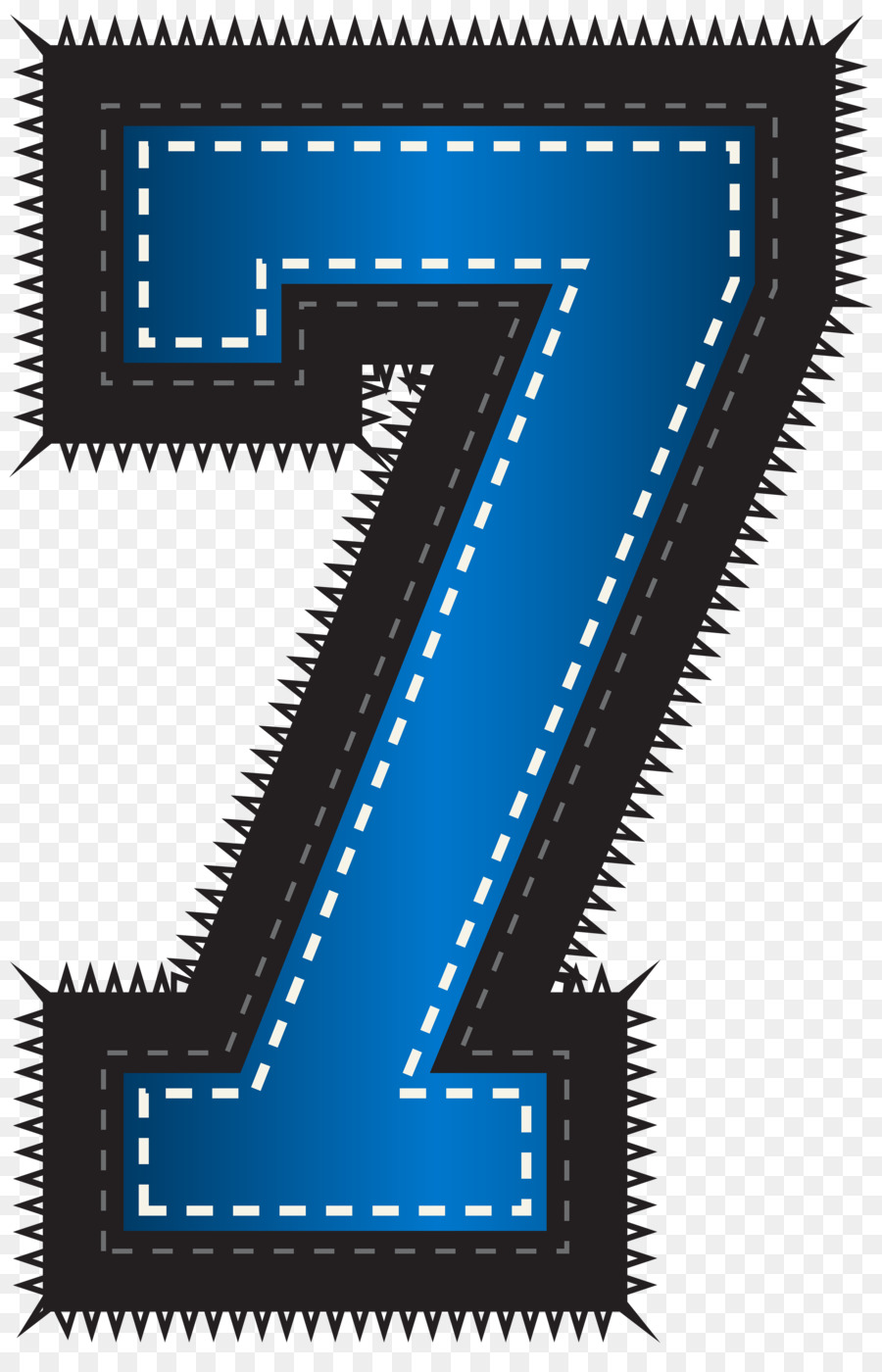 Bleu Numéro 7，Nombre PNG