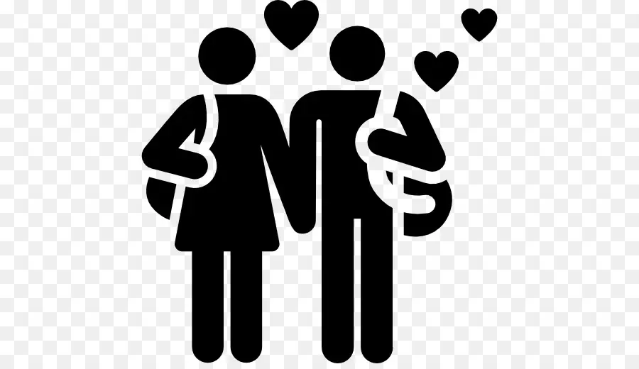 Silhouette De Couple，Amour PNG