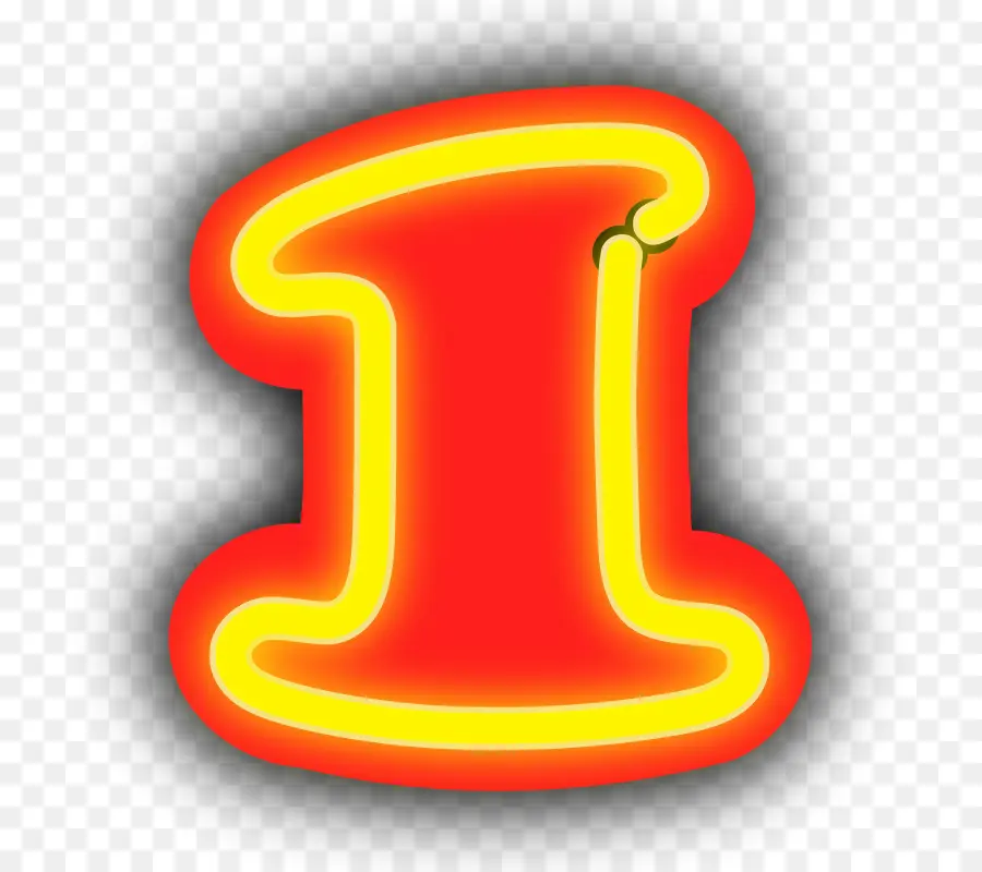 Lettre Néon I，Alphabet PNG