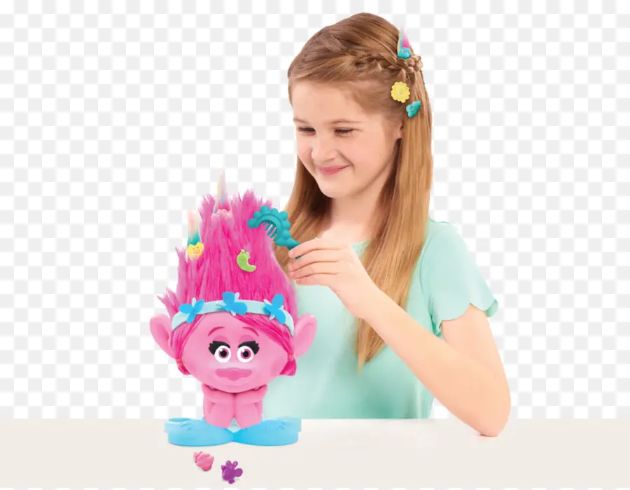 Fille Avec Poupée Troll，Jouet PNG