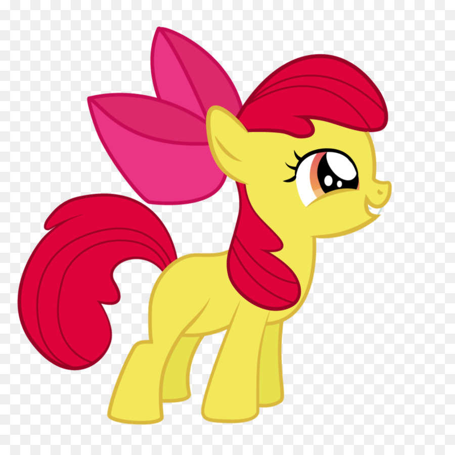 Poney Jaune，Cheveux Roses PNG