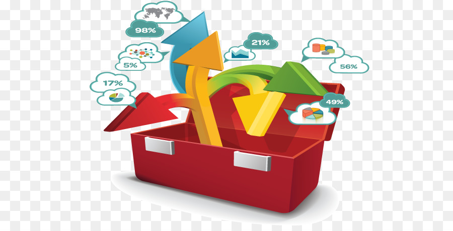 Boîte à Outils Avec Flèches，Croissance PNG