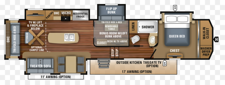 Dunlap Famille Rv，Plan D étage PNG