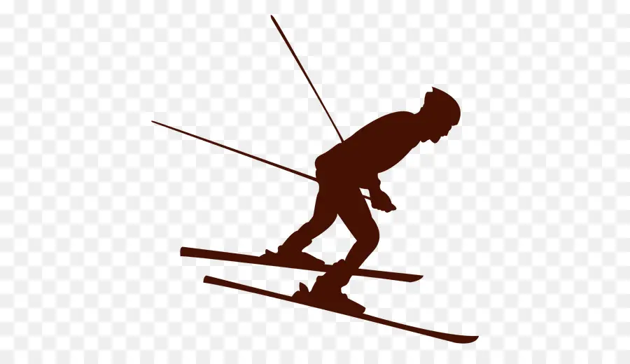 Silhouette De Ski，Ski PNG