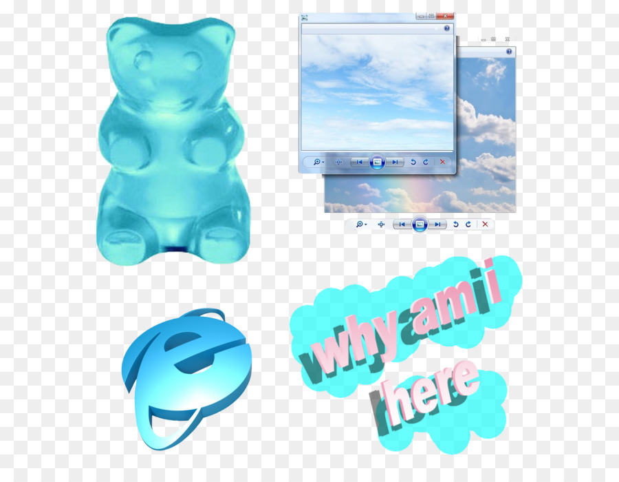 Ours Gommeux Bleu，Internet Explorer PNG