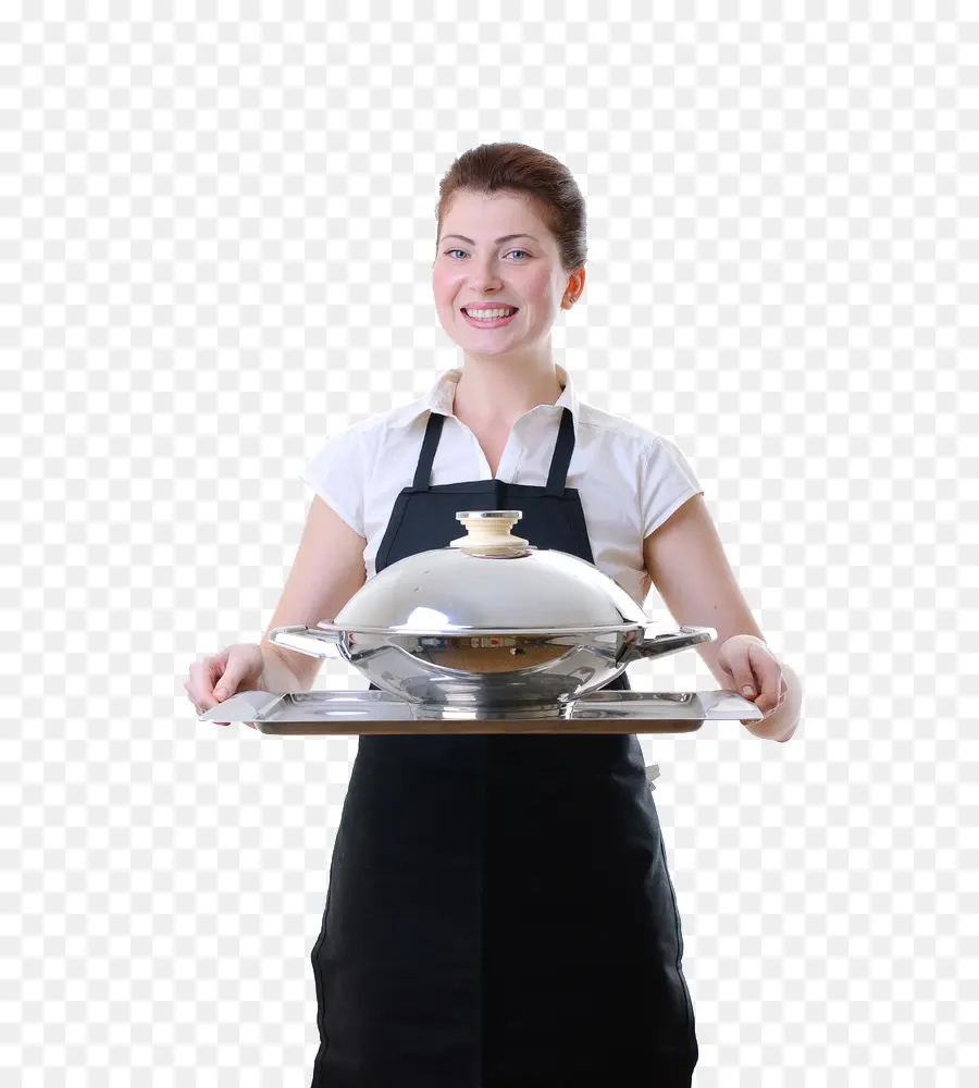 Serveuse Avec Plateau，Portion PNG